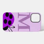 Cute Paars Ladybug Persoonlijk iPhone Hoesje (Achterkant horizontaal)