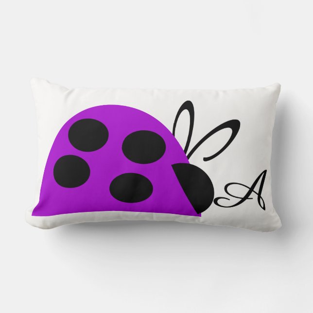 Cute Paars Ladybug Persoonlijk Kussen (Voorkant)