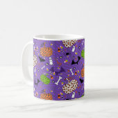 Cute Paars Leopard Pumpkin Pattern Koffiemok (Voorkant links)