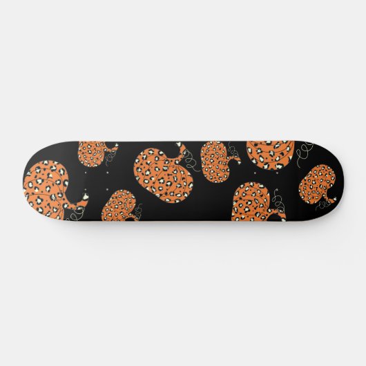 Cute Paars Leopard Pumpkin Pattern Skateboard (Horizontaal)