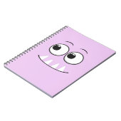 Cute Paars Monster notitieboek voor kinderen (Linkerzijde)