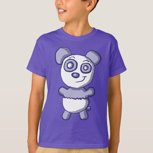 Cute Paars Panda Shirt (Voorkant)