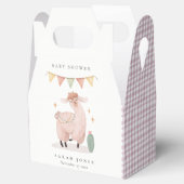 Cute Paars Play Cactus Boho Llama Baby shower Bedankdoosjes (Geopend)