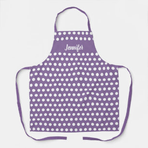 Cute Paars Polka Dots Personated Name Womens Schort
