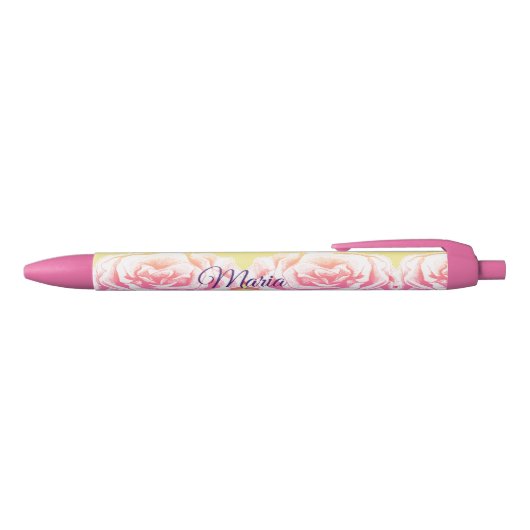 Cute Paars & Roze Snoep Rozen Aangepaste naam Pen (Bovenkant)