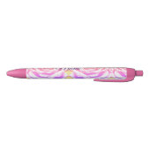Cute Paars & Roze Snoep Rozen Aangepaste naam Pen (Bodem)