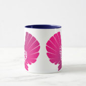 Cute Paars Turkey Shape met Text Typografie Mok (Midden)