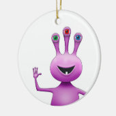 Cute Paarse Alien Ornament (Links)