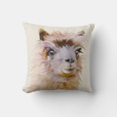 Cute paarse alpaca kussen (Voorkant)