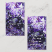 Cute paarse amethyst visitekaartje (Voorkant / Achterkant)