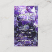Cute paarse amethyst visitekaartje (Achterkant)