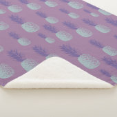 Cute Paarse anananapple Pattern Sherpa Deken (3/4)