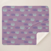 Cute Paarse anananapple Pattern Sherpa Deken (Voorkant (horizontaal))