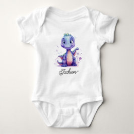 Cute Paarse Baby Dinosaurus Romper