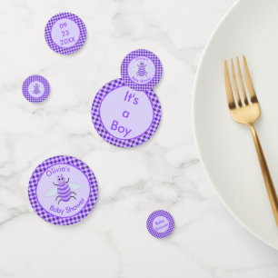 Cute Paarse Baby Genderneutraal Baby shower Confetti