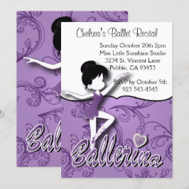 Cute Paarse Ballerina Girl | Overweging Ballet Dan Kaart