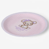 Cute Paarse Beer Girl Pset Pink Paper Bord (Gekanteld)