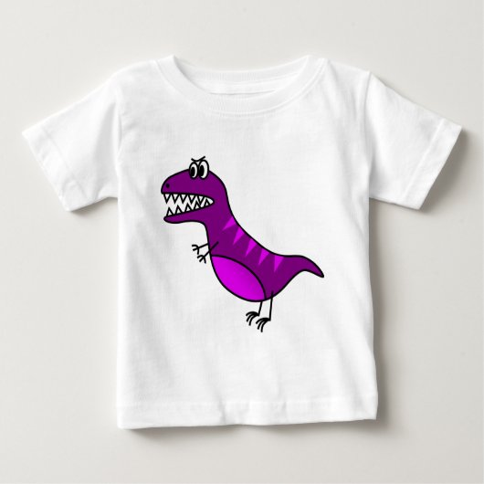 Cute paarse boze cartoon dinosaurus (Voorkant)