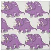 Cute Paarse Cartoon Dinosaur Stof (Swatch)