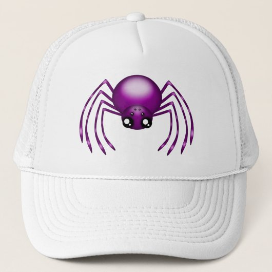 Cute Paarse Cartoony Spider Pet (Voorkant)
