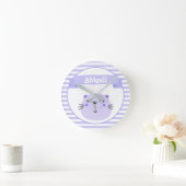 Cute Paarse Cat | Aangepaste verpleegkundige of Ki Ronde Klok (Huis)