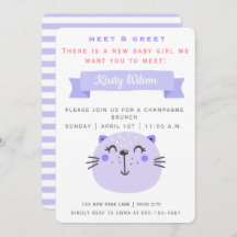 Cute Paarse Cat | Nieuwe baby ontmoeten en begroet