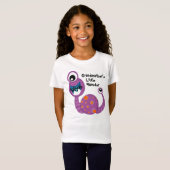 Cute Paarse Cyclops Monster Funny Fun voor kindere T-shirt (Voorkant volledig)