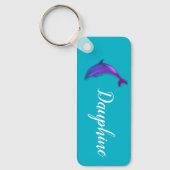 Cute paarse dolphin - voeg naam toe sleutelhanger (Voorkant)