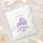 Cute Paarse Dragon Baby shower Favor Bags Bedankzakje (Geknipt)