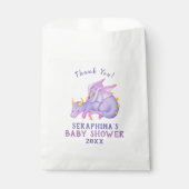 Cute Paarse Dragon Baby shower Favor Bags Bedankzakje (Voorkant)