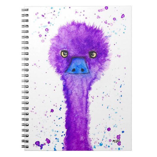 Cute paarse emu notitieboek (Voorkant)