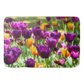 Cute paarse en gele tulpen badmat (Voorkant)