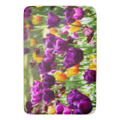 Cute paarse en gele tulpen badmat (Voorkant Verticaal)