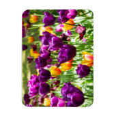 Cute paarse en gele tulpen magneet (Verticaal)