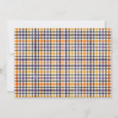 Cute Paarse en Oranje Pset Halloween-fotokaart Aankondiging (Achterkant)