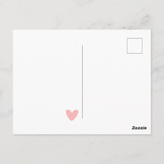 Cute Paarse en Roze Kat Kinderen Verjaardagskaart Briefkaart (Achterkant)