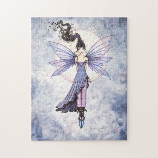 Cute Paarse Fairy Fantasy Art Legpuzzel (Verticaal)