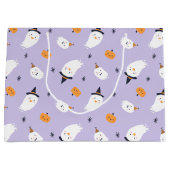 Cute Paarse Ghost en Pumpkin Groot Cadeauzakje (Voorkant)