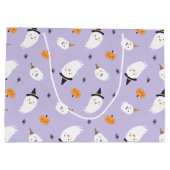 Cute Paarse Ghost en Pumpkin Groot Cadeauzakje (Achterkant)
