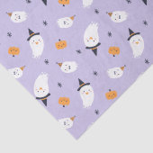 Cute Paarse Ghost en Pumpkin Tissuepapier (Detail)