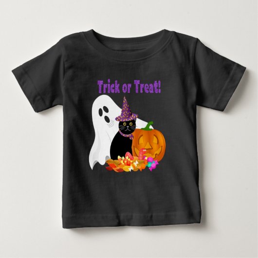 Cute Paarse Glitter Trick or treat Halloween (Voorkant)
