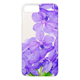Cute paarse groene orchideeën blokpatroon Case-Mate iPhone case