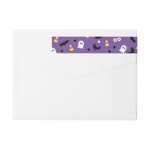 Cute Paarse Halloween Return Address Labels