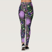 Cute Paarse Heart Leggings (Achterkant)
