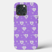 Cute Paarse Hearts Case-Mate iPhone Case (Achterkant)