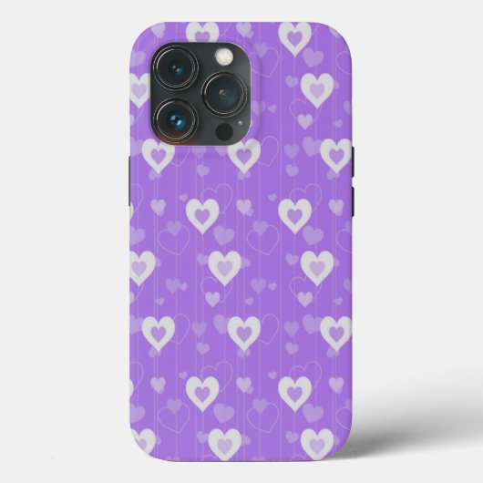 Cute Paarse Hearts Case-Mate iPhone Case (Achterkant)