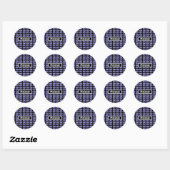 Cute Paarse Hearts Ronde Sticker (Vel)