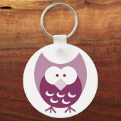 Cute Paarse Hootie Sleutelhanger (Voorkant)