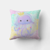 Cute Paarse Jellyfish Girl Baby Nursery Custom Kussen (Achterkant)
