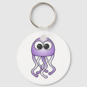 Cute Paarse Kawaii Jellyfish Sleutelhanger (Voorkant)